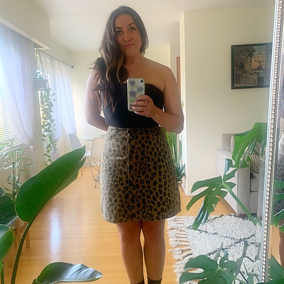 Leopard jean skirt - Picture 4 of 4